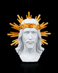 Divine Grace | 22cm Jesus Christ Bust with Golden Crown of Thorns & Radiant Halo